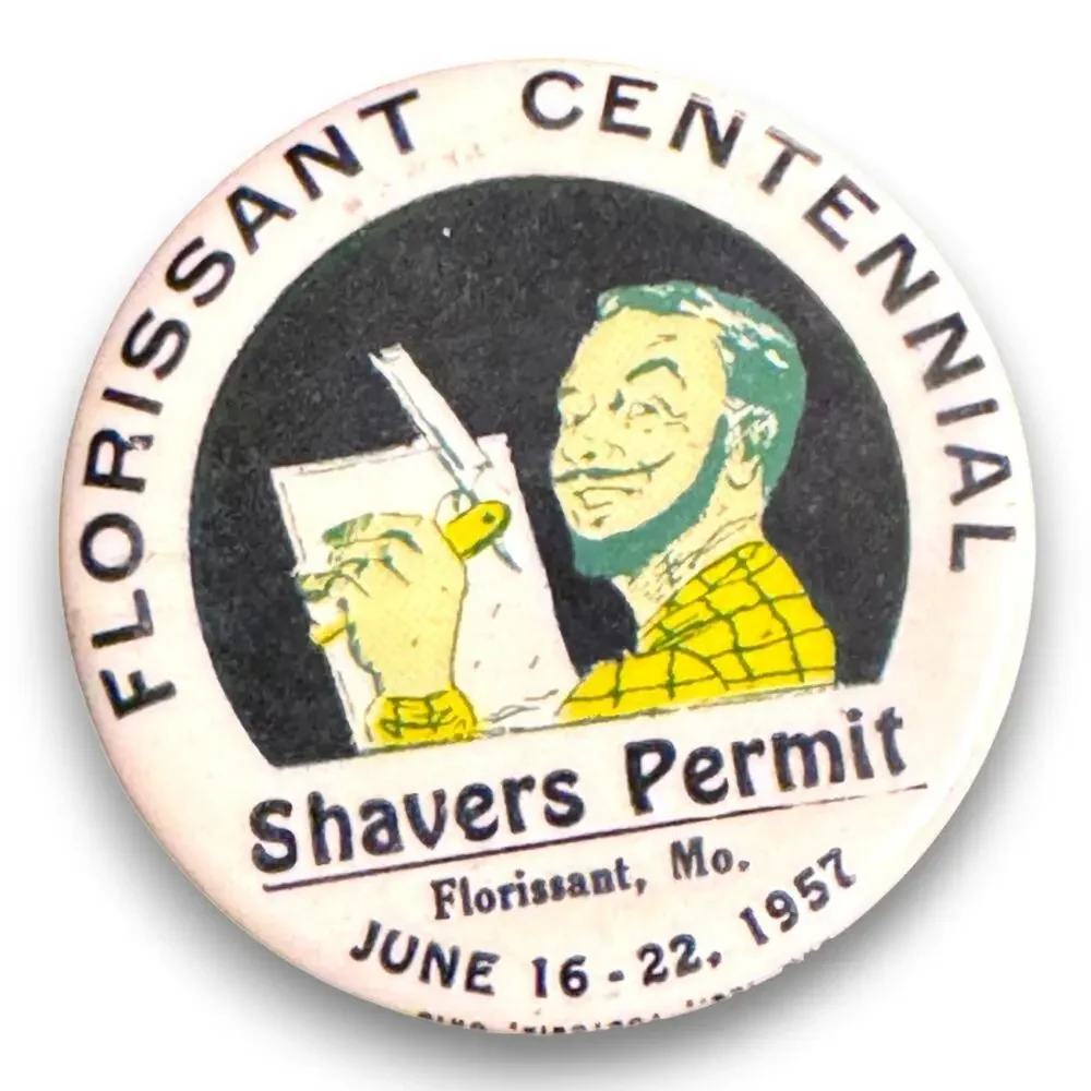 Vintage Florissant Missouri Centennial Vintage 1957 Pinback Button Set - 1957 - Picture 2 of 6
